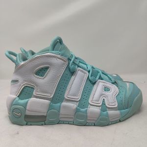 Nike Air Uptempo White and Teal Athletic Shoes